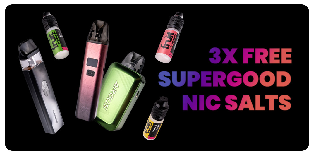 Get 3 x FREE Supergood Nic Salts