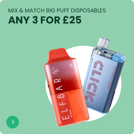 3 for £25 Big Puff Disposables